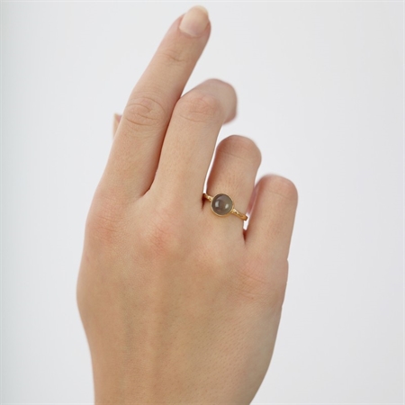 Christina Collect - MOONSTONE Ring aus vergoldetem Stahl silber 3.27.B