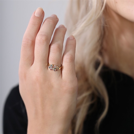 Christina Collect - COLORFUL CHAMPAGNE Ring aus vergoldetem Stahl silber 4.10.B