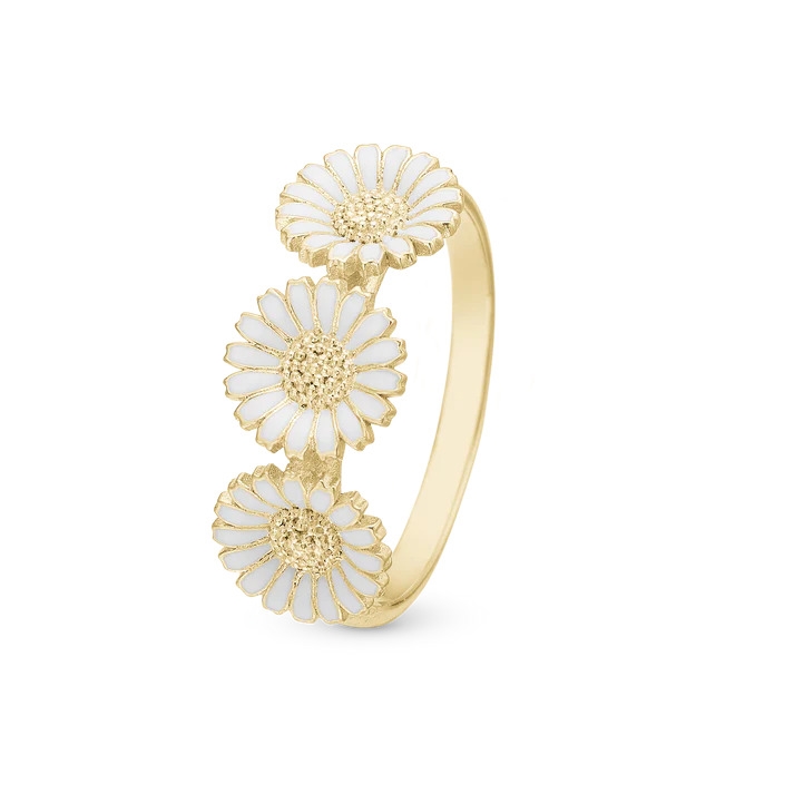 Christina Collect – TRIPLE MARGUERITE ring aus vergoldetem silber