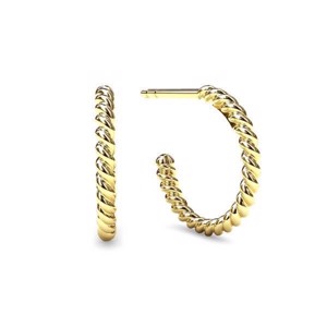 Spinning Jewelry - Twisted Hoop in vergoldetem Silber