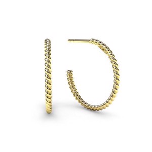 Spinning Jewelry Vergoldete Ohrringe - Twisted Hoop