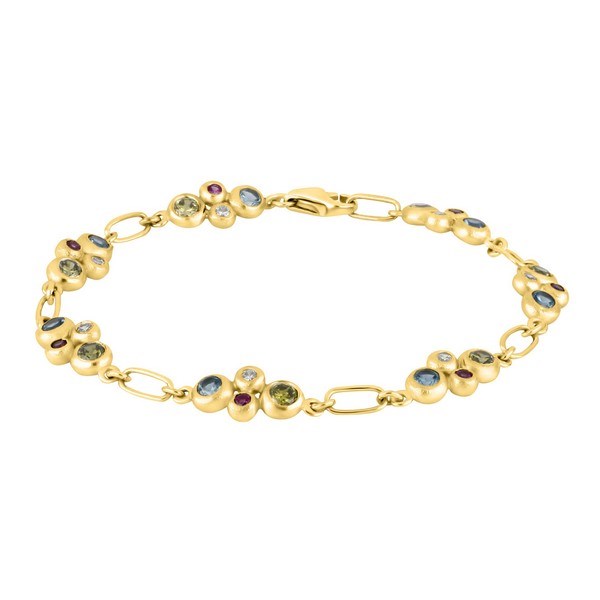 Armband in vergoldet m. farbigen Zirkonia Siersbøl 80060025900