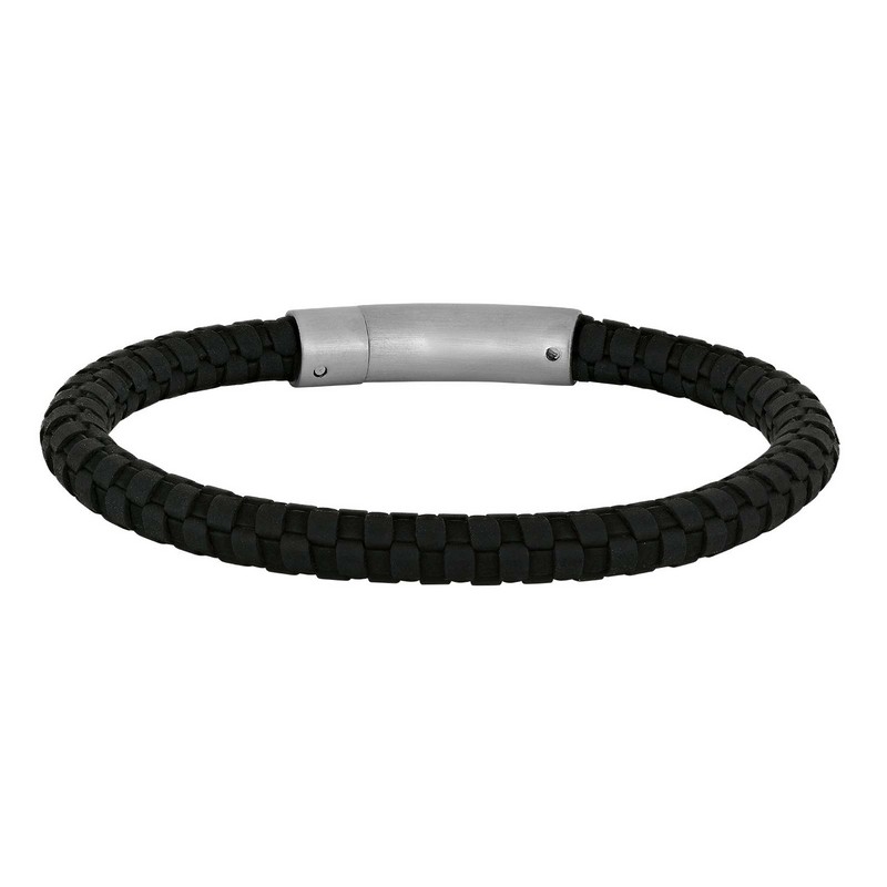 Son of Noa - SON Herrenarmband aus geflochtenem Leder 80970289121