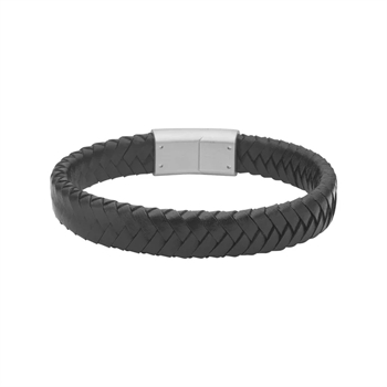 SON OF NOA – Armband für Herren in schwarzem Kalbsleder