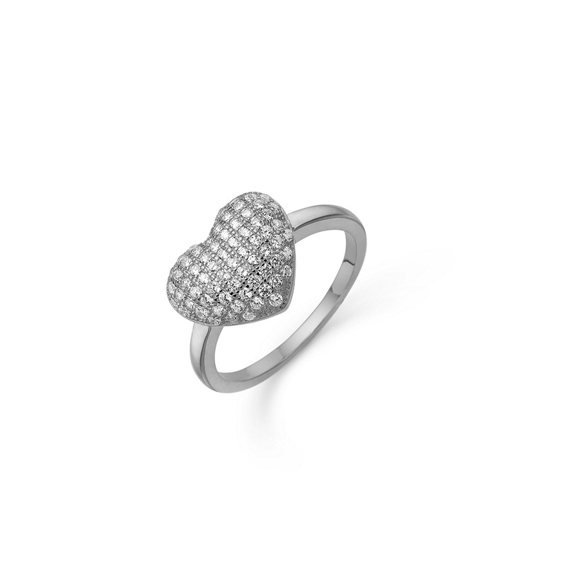 Silber Herzring mit zirkonia von Mads Z