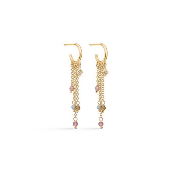 Ohrringe aus vergoldete mit rosa Zirkonia von Studio Z 8216417