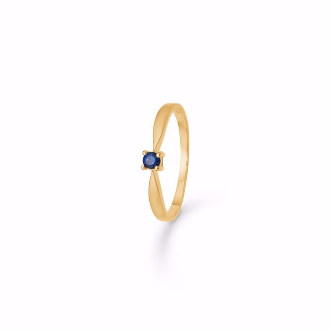 Gold & Silber Design - Ring aus 8kt. mit Saphir 8370/6/08