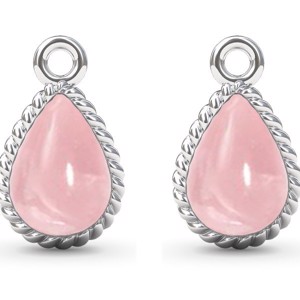 Spinning Jewelry Silber Anhänger "Twisted Manna", Rosa Quarz