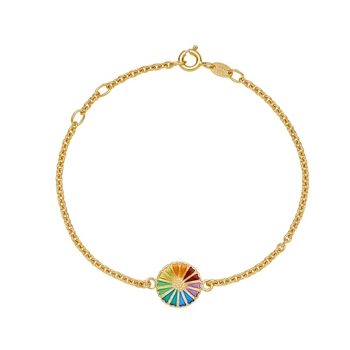 Regenbogen armband i vergoldete silber 9015075-RB