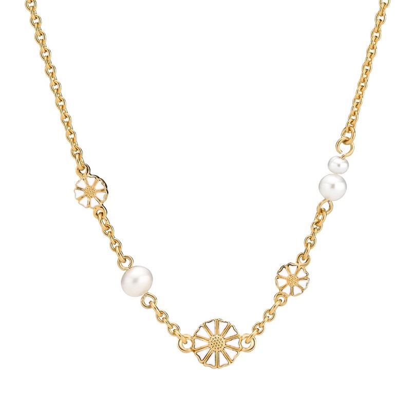 Perlenkette mit Gänseblümchen 9025074-33-M