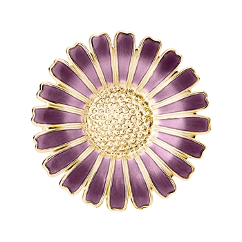 Lund Copenhagen - Marguerit Brosche / Anhänger in vergoldetem Silber lila