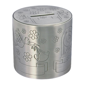 NOA Kids - Sparbüchse m. Taufmotiven (verzinnt)