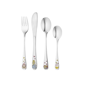NOA Kids Kinderbesteck aus Edelstahl mit Prinzessin-Motiv