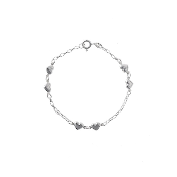 Lund Copenhagen Kinderarmband in silber mit Herzen 9740316