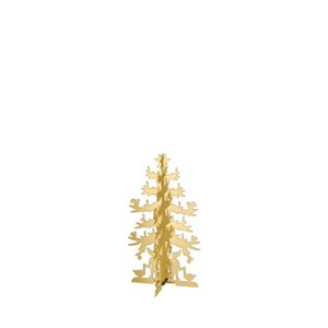 Miniatur-Tannenbaum aus vergoldetem Holz | 980-6279