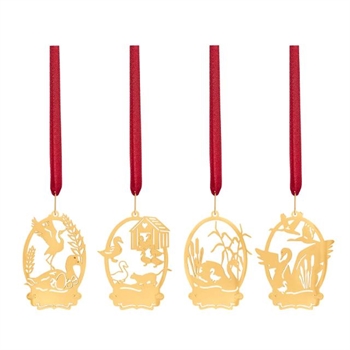 H.C. Andersen Weihnachtsschmuck - 4 Stk. Anhänger mit das hässliche Entlein