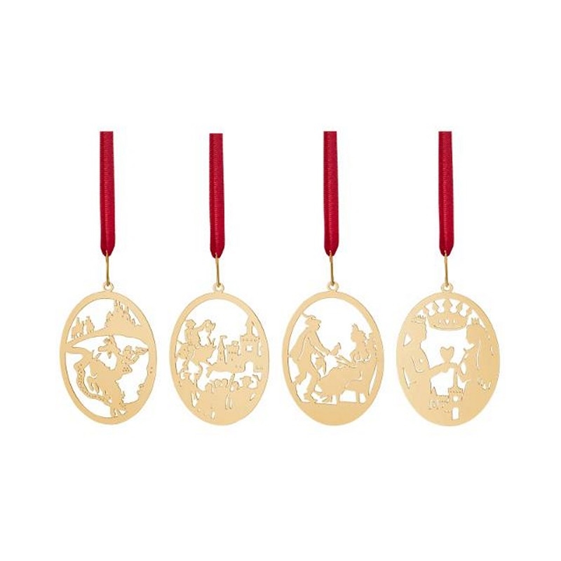 HC Andersen Weihnachtsschmuck – 4 Hänger mit Block Hans