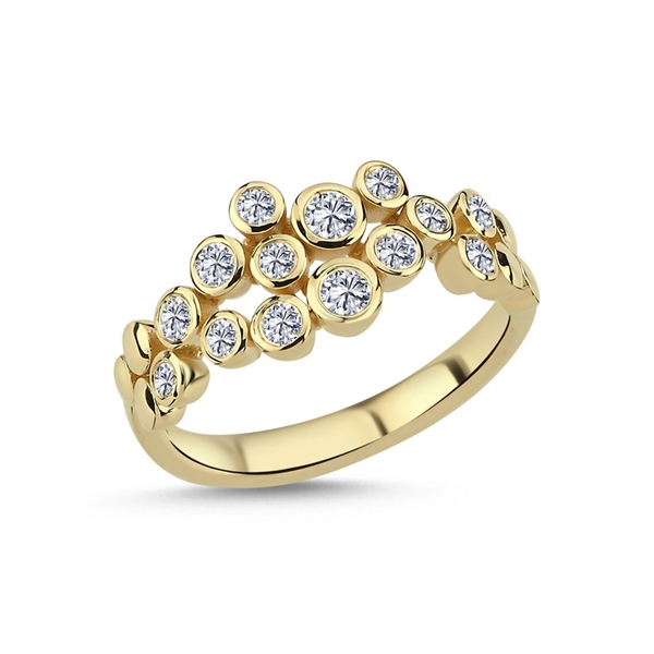 Bubbles - Ring aus 14 Karat Gold mit insgesamt 0,38 Karat