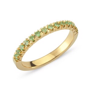 Perá Ring aus 14 Karat Gold mit grünen Zavoriten A2500rg ZAV