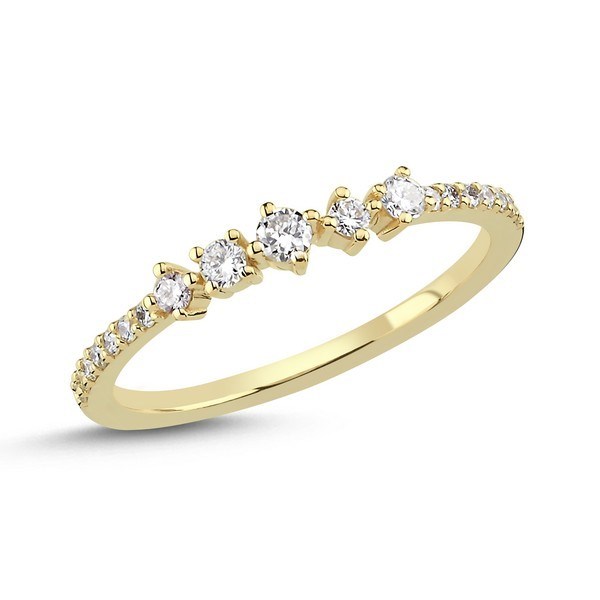 NURAN - Noelle Ring aus 14kt. Gold mit 0,21ct. W/SI