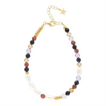 Nuni - Bella Armband in vergoldetem Silber - Multi
