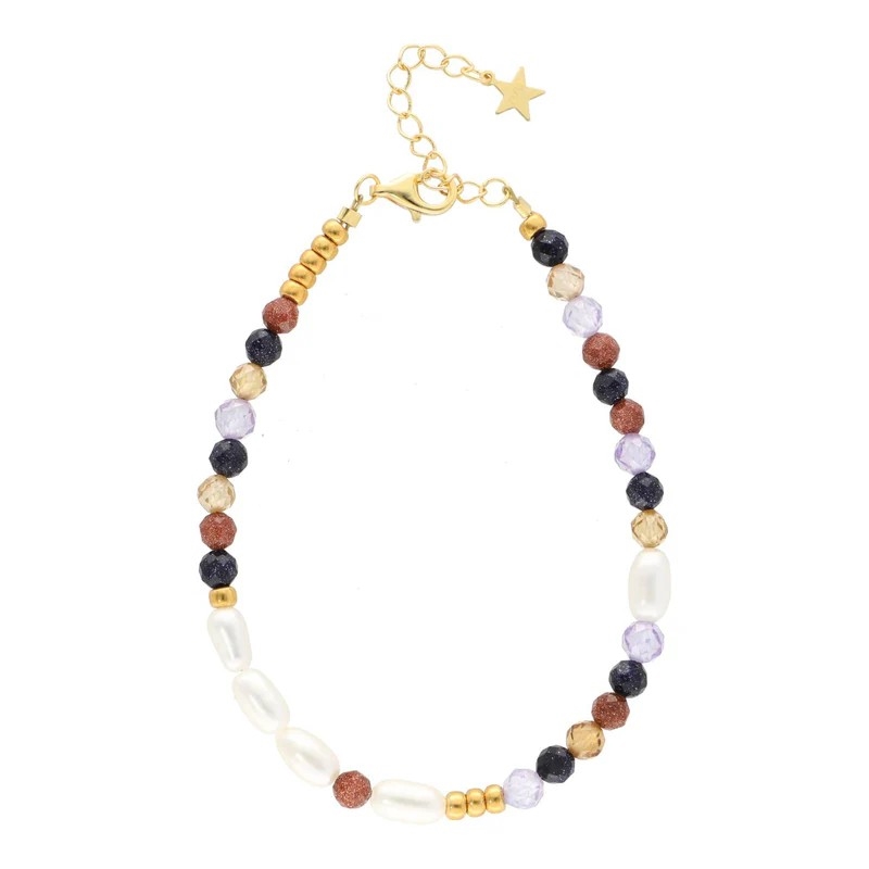 Nuni - Bella Armband in vergoldetem Silber - Multi