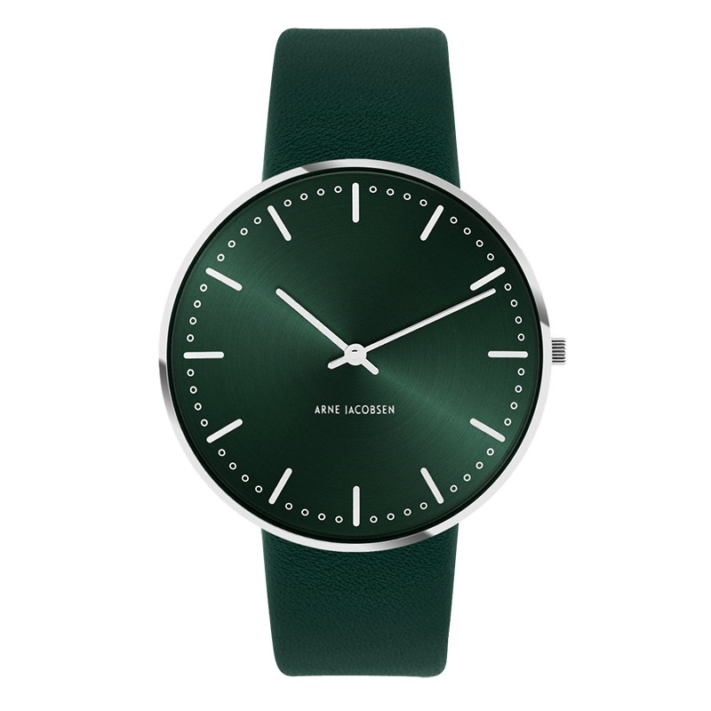 Arne Jacobsen City Hall Evergreen Uhr 53210-1688G