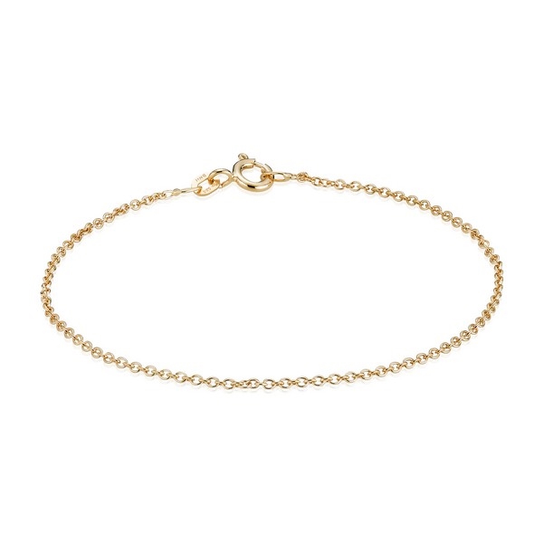 Anker rund - Armband in 8kt. Gold (Größe und Länge wählen)