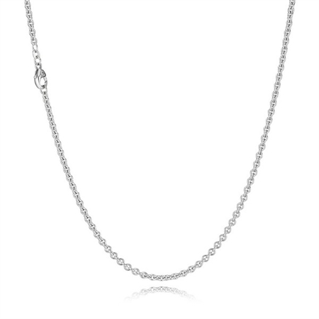 Anker Rund Halsketten im 14 kt. Weißgold - Verschiedene Größen und Längen