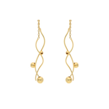 Nuni - Angelina Gold Ohrringe aus Vergoldet Silber