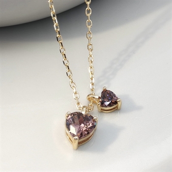 Eira Heart Halskette in Vergoldet Silber von Aqua Dulce