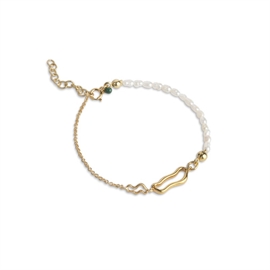 Enamel - Aruba-Armband mit Perlen in vergoldete silber
