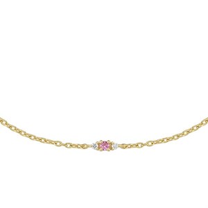 Petit oval - Armband mit rosa Saphiren aus 14 kt. Gold | B1111