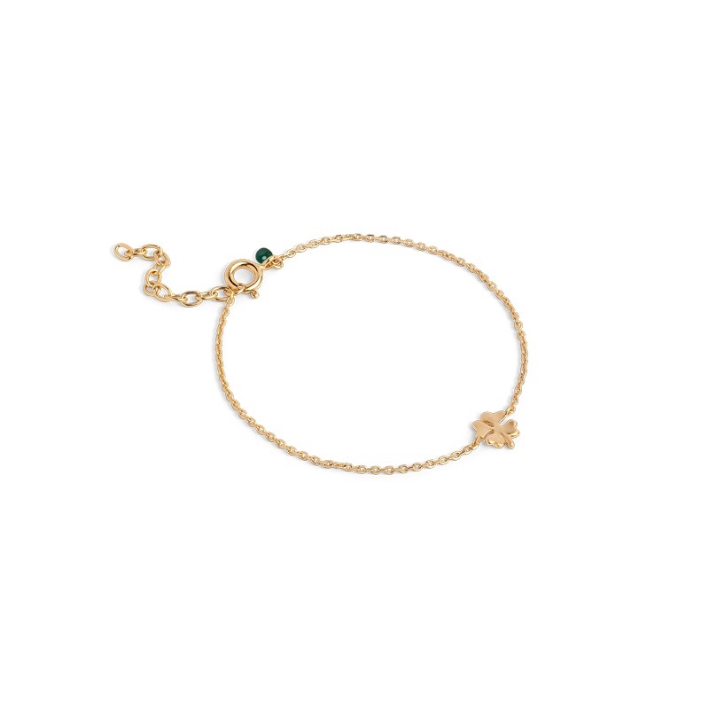 Enamel Four-Leaf Clover Armband in Vergoldet Silber B148GM