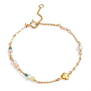 Enamel - Lucie Forest Armband mit Steinen und Perlen in vergoldete silber