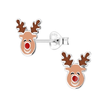 Weihnachtsohrringe - Rudolph das rotnasige Rentier Ohrringe