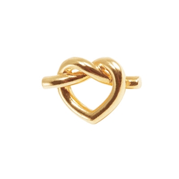 Tied Heart Stud in vergoldetem Silber von Jane Kønig