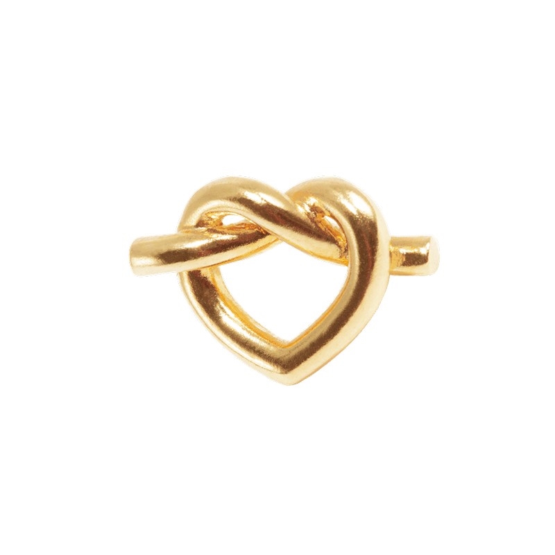 Tied Heart Stud in vergoldetem Silber von Jane Kønig
