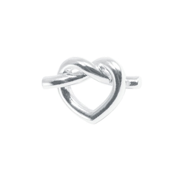 Tied Heart Stud in Silber von Jane Kønig