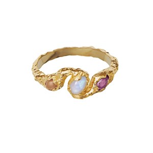 Baila Ring aus vergoldetem silber von Maanesten | 4764a