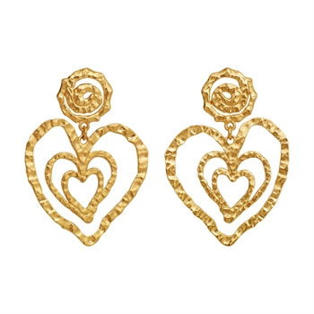 Maanesten Beate Herzohrringe aus Vergoldet Silber