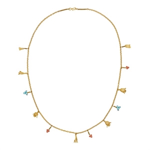 Olga Bonne - Bluebell Halskette in vergoldete silber 2641a