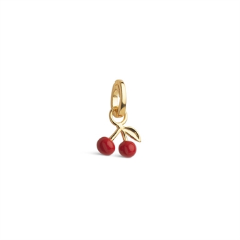 Cherry on top Charm in vergoldetem Silber von Enamel Copenhagen