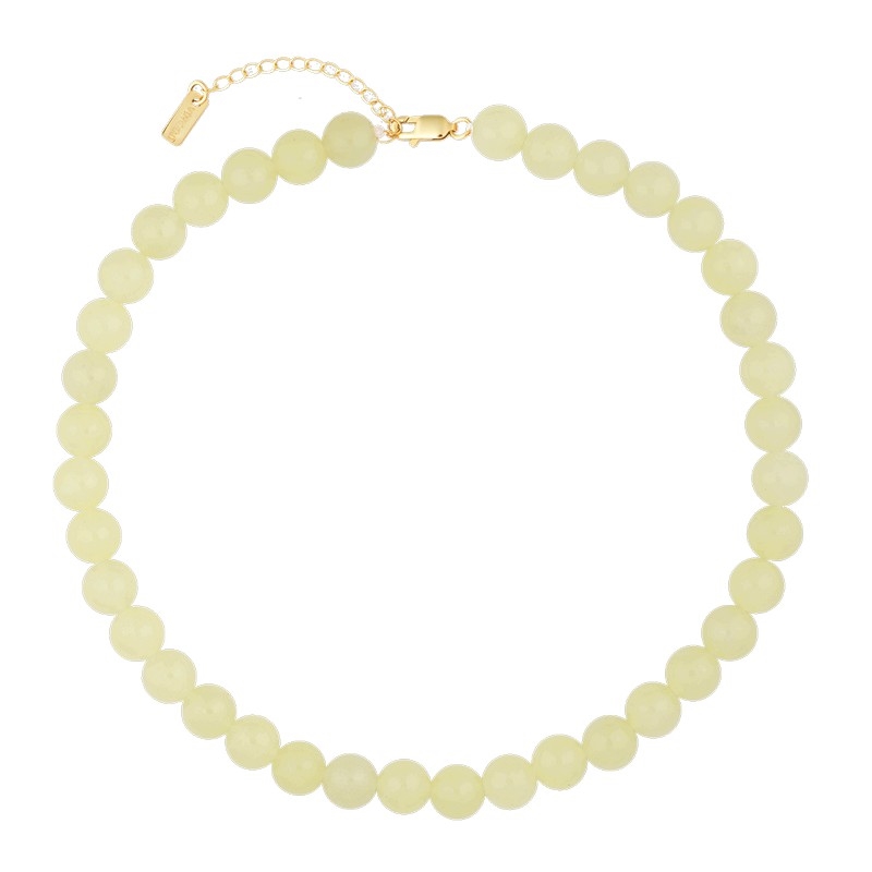 Die wunderschöne große Chunky Lemon Perlenkette von House of Vincent