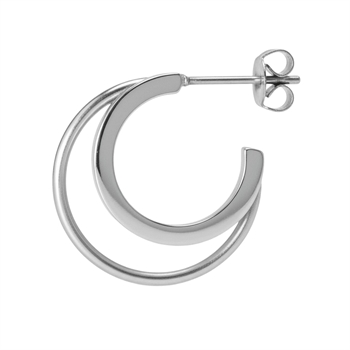 Double Olympia Hoop aus Edelstahl von Jane Kønig 2