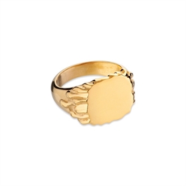 Jane Kønig Tropfendes Siegel vergoldeter ring  | DSR-AW22-G
