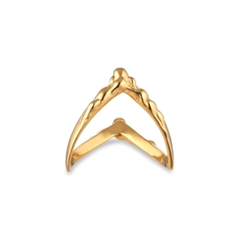Jane Kønig Drippy V-vergoldeter ring  silber | DVR-AW22-G