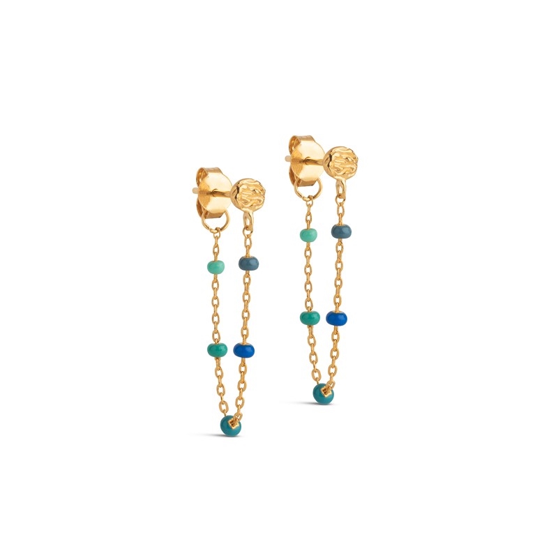 Enamel - Lola MARINE Ohrringe in vergoldete silber