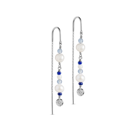 Enamel - Sofia Ohrringe in Silber m. blau E282