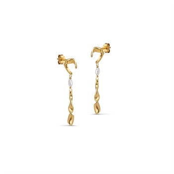 Enamel Sienna-Ohrringe aus vergoldete silber E357GM